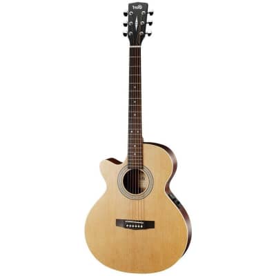 Cort SFX-ME Left Handed Open Pore Natural Acoustic Guitar W/Bag for sale