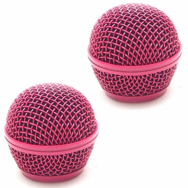 Seismic Audio SA-M30Grille-PINK-2PACK Replacement Steel Mesh Mic Grill Heads (2-Pack) image 1