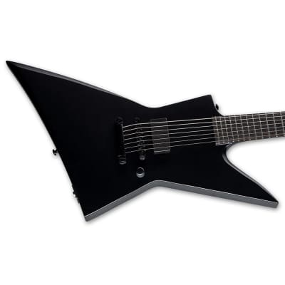 ESP Black Metal LTD EX-7 Baritone 7-String Guitar - Black Satin image 5