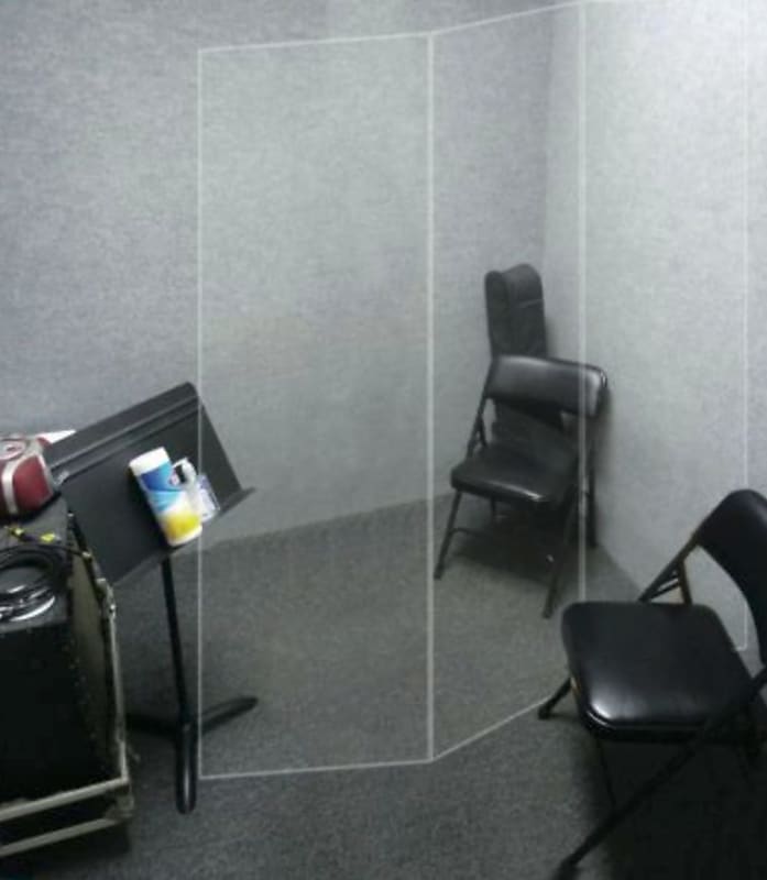 Gibraltar GDS-3 Sound And Virus Shield For Lesson Room 3-panel Clear Divider image 1