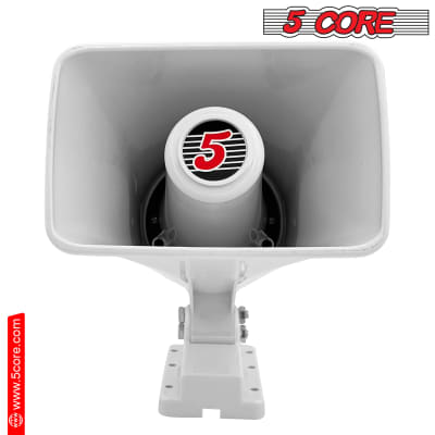 5 Core PA Speaker 8 Ohm Outdoor Horn Audio 4 Pieces Portable System 50W Speaker For CB Car Audio Horn loudspeaker w Bracket & Hardware  HW 405 WH 4PCS image 3