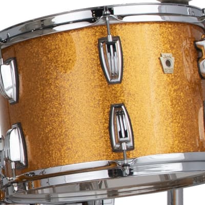 Ludwig *Pre-Order* Classic Maple 8x10" Gold Sparkle Rack Tom Tom Drum Atlas Mount | Made in the USA | Special Order | Authorized Dealer image 1