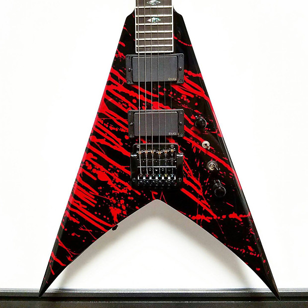 JACKSON CUSTOM King V Blood Splatter Electric Guitar