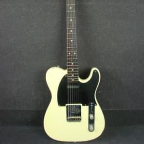 Vintage Bill Lawrence Aged White Finish Single Cutaway Tele Electric Guitar image 1