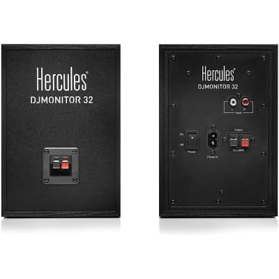 Hercules DJ MONITOR 32 60W Speakers with 3" Woofer, Pair w/ Warranty Bundle image 3