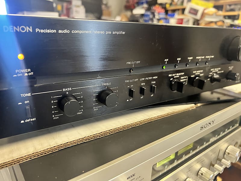 Vintage Denon PRA-1000 (Black 1983) Premium stereo pre Vintage Denon PRA-1000 (Black 1983) Premium stereo pre