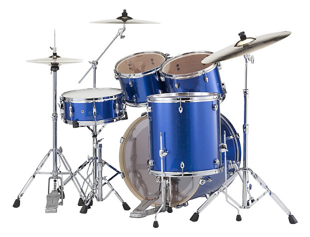 Pearl EXX725 702 DISPLAY MODEL 5 Piece EXX Export Series Drum Kit with Hardware in Blue Sparkle Fi