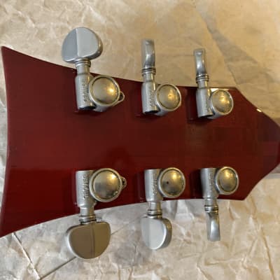 Ampeg  SG type e. guitar  STUD GE series Set Neck  70s Maxon Humbuckers! - Wine Red MIJ Very Good Condition image 22