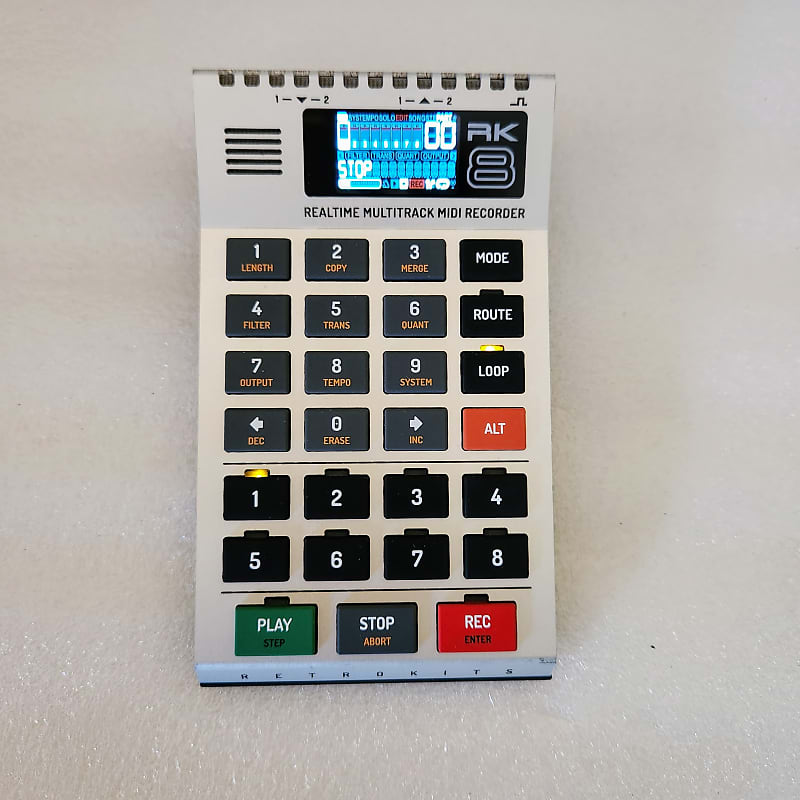 Retrokits RK008 Realtime Multitrack MIDI Recorder + 2x 1/8" Reverb