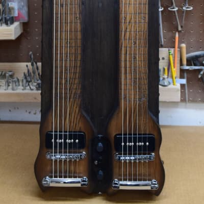 Double Neck - Console Style - Lap Steel Guitar - D / C6 Tuning - Satin Relic Finish - USA Made - Hand Crafted image 5