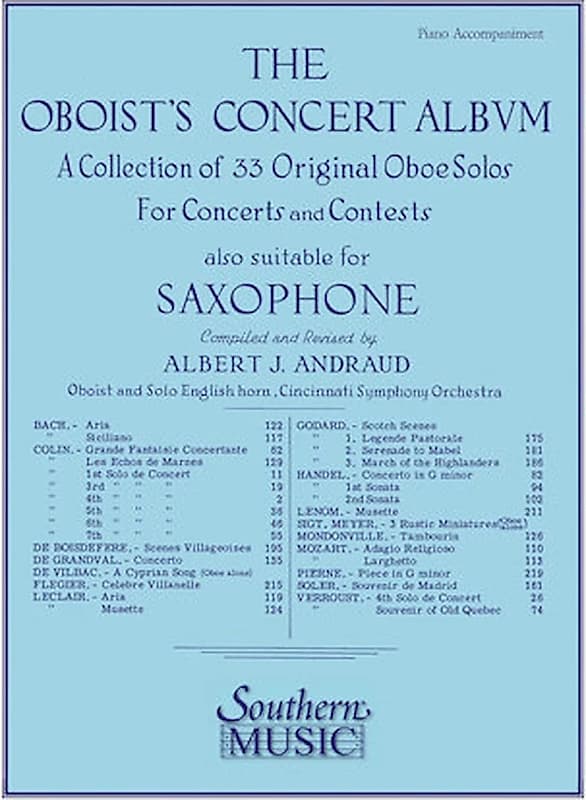 Oboist's Concert Album | Reverb