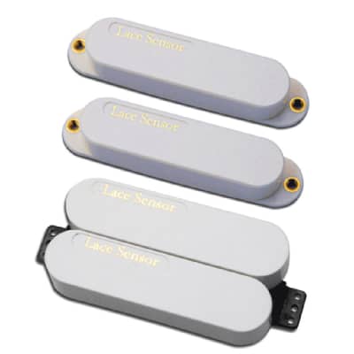 Lace Sensor Deluxe Plus Pack (Gold, Gold, Gold/Gold Dually) HSS set - white image 2