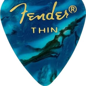 Fender 351 Shape Premium Picks, Thin, Ocean Turquoise, 12 Count 2016