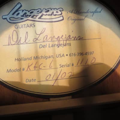 2002 Langejans KGC-6 Acoustic/Electric Guitar! Cedar/Koa/Rosewood/Ebony! w/OHSC image 8