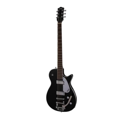 Gretsch G5260T Electromatic Jet Baritone Solid Body 6-String Electric Guitar with Bigsby, 12-Inch Laurel Fingerboard, and Bolt-On Maple Neck (Right-Hand, Black) image 4