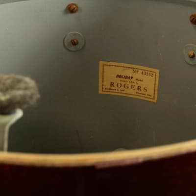 1960s Rogers Headliner Sparkling Red Pearl Drum Set image 14
