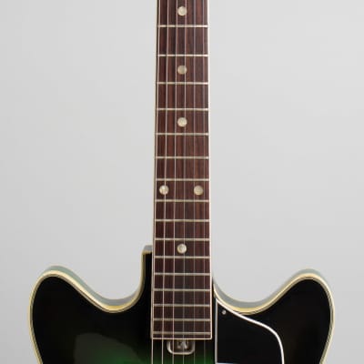 Decca Owned and Used by Elliott Sharp Thinline Hollow Body Electric Guitar, made by Kawai (1967), black gig bag case. image 8