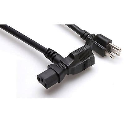 Hosa Technology PWD-401 Power Cord Piggy Back IEC C13 to NEMA 5-15P Cable, 1 ft image 1