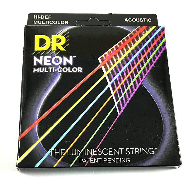 DR NMCA-10 Hi-Def Neon Acoustic Guitar Strings - Extra Light (10-48) image 1