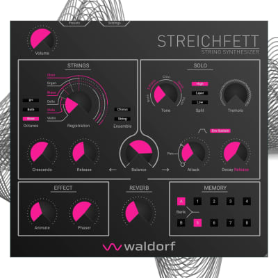 New Waldorf Streichfett MAC/PC Software VST AU AAX Virtual Instrument