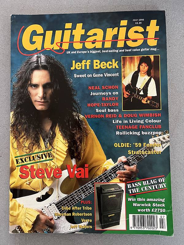 Guitarist Steve Vai Jeff Beck edition 1993 - Blue Yellow | Reverb