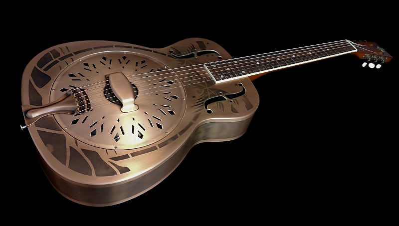 Duolian 'O'  'Islander' Resonator Guitar - Antique Copper Finish image 1