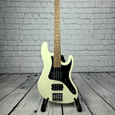 Balaguer Goliath Select Bass - Satin Vintage White w/Roasted Maple Neck image 1
