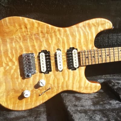 Jet City Stratocaster Quilt top  2019 Natural clear image 1