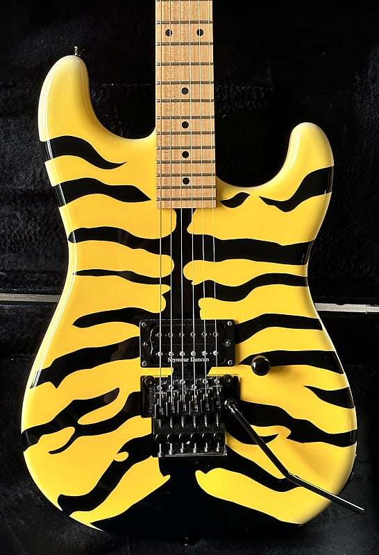 1996 ESP Custom Shop M-1 George Lynch Yellow Tiger image 1