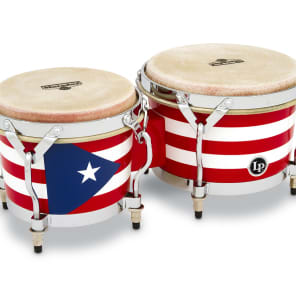 Latin Percussion M201-PR Matador Series Puerto Rican Heritage Wood Bongos