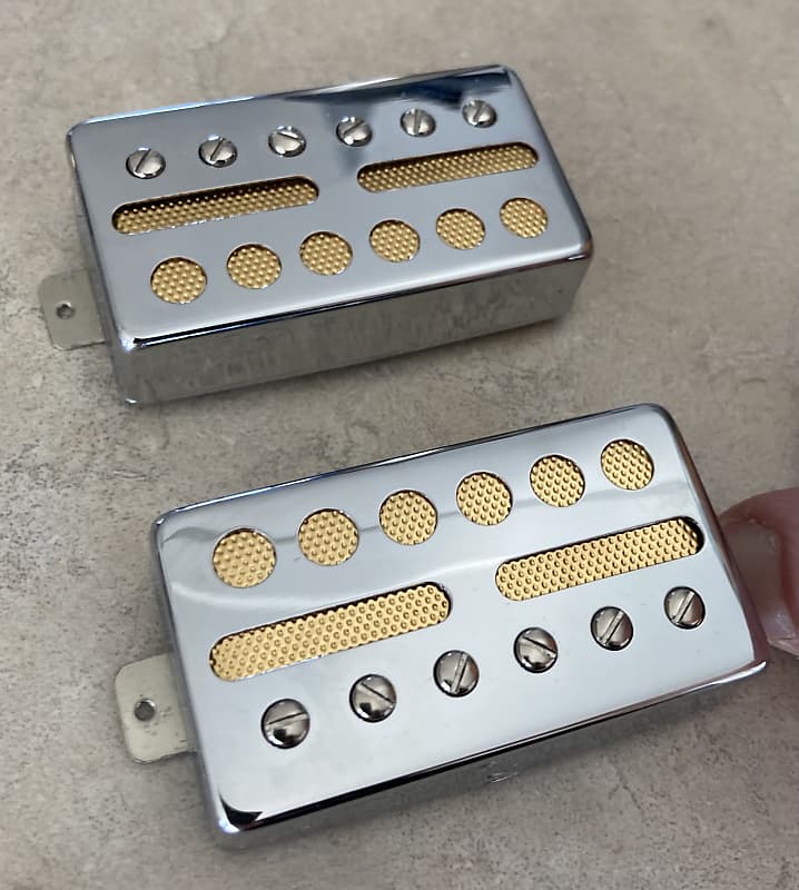 GFS Gold Foil Single Coil Alnico Humbucker Chrome Neck and Reverb