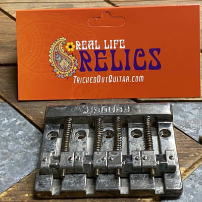 Real Life Relics  Fender® HiMass™ 4-String Bass Bridge Assembly 0994408000 Brass Saddles    [H3] image 3