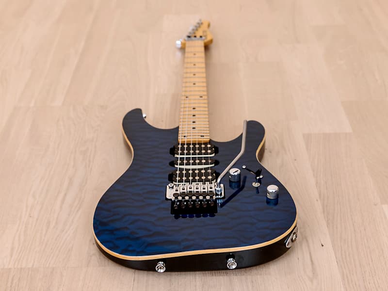 2006 Schecter NV-3-24-AL Quilted Maple Top See-Thru Blue