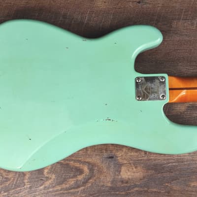 MyDream Partcaster Custom Built - Aged Sonic Blue T-Bass Matching Headstock image 3