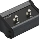 Fender 2-Button Programmable Footswitch: Preset Up Down Quick Access Effects On/Off or Tap Tempo with 1/4" Jack