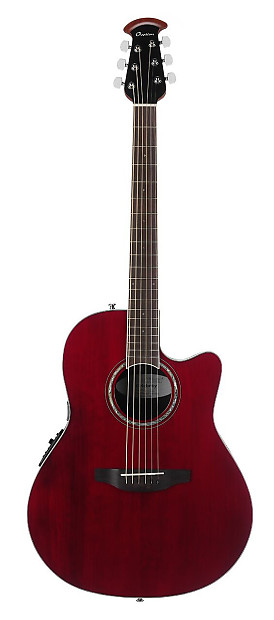 Ovation Celebrity Standard (CS28-RR) Super Shallow Acoustic-Electric  Guitar, Ruby Red