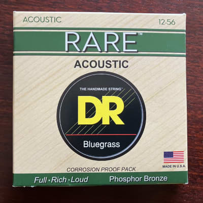 DR RARE Bluegrass Acoustic Guitar Strings - (12-56) 2010s - Standard for sale