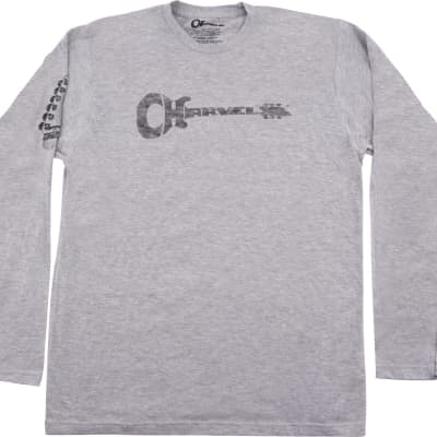 Charvel Headstock Logo Long-Sleeved T-Shirt - Gray, LARGE