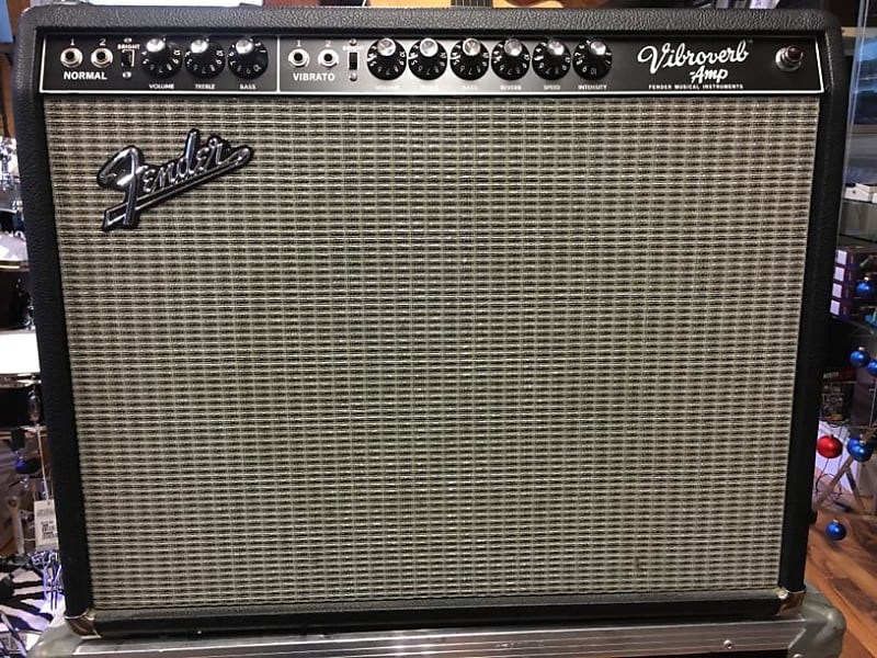 Fender Custom Shop `64 Vibroverb Amp Cesar Diaz SRV schwarz | Reverb