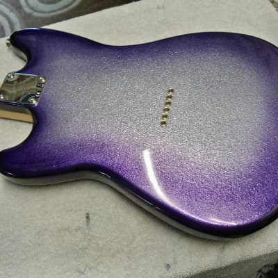 Fender Duo Sonic MIM Player series  HS 2019 custom large flake silver purple burst image 12