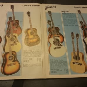 Vintage Framus 1960's Framus Guitar Dealer Line Catalog Brochure Full Color Rare Pics! image 7