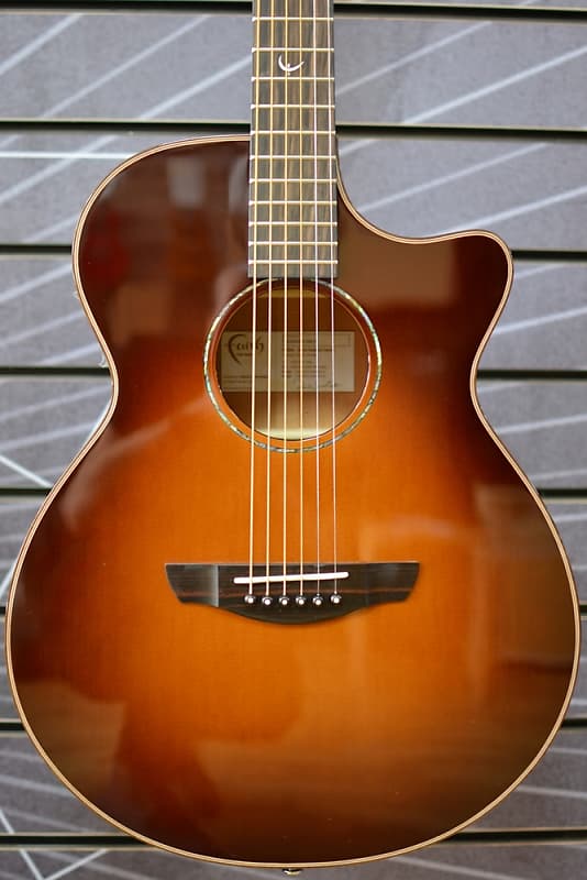 Faith Classic Burst FVSB45 Venus OM Sunburst All Solid Electro Acoustic Guitar & Case image 1