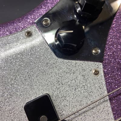 2017 Fender Limited Edition Adam Clayton Jazz Bass Purple Sparkle image 15