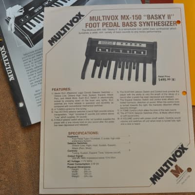 Multivox vintage catalog booklet brochure Multiple sheets