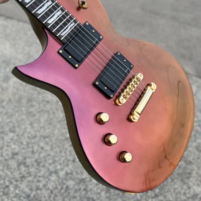 ESP LTD EC-1000 Deluxe LH Gold Andromeda Left-Handed w/ Gig Bag image 1