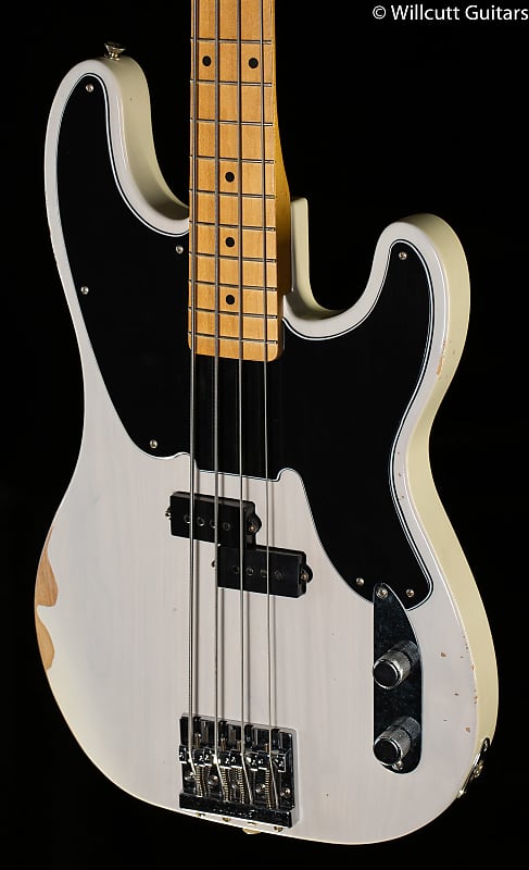 Fender Mike Dirnt Road Worn Precision Bass White Blonde Bass Guitar-MX21545862-10.17 lbs image 1