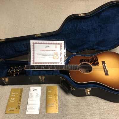 2008 Gibson Custom Shop Advanced Jumbo Acoustic Reissue 1 of 30 Excellent Condition OHSC and COA Honeyburst with Figured Walnut Body AJ Gold Custom Limited Edition for sale