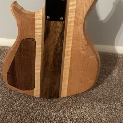 Alembic style Hand crafted exotic wood electric guitar-roasted maple neck-S. Duncan Slash pups Gibson 24 3/4" scale image 2