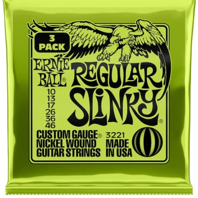 Ernie Ball 3221 Regular Slinky Nickel Wound Electric Guitar Strings 3-Pack 2020 Silver image 1