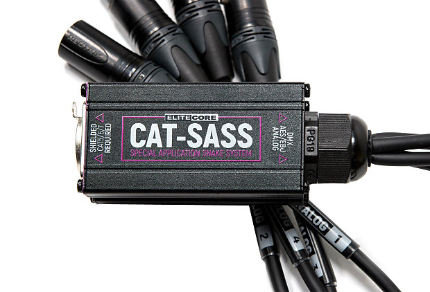 Elite Core Audio CAT-SASS-3PF Ethernet Breakout with 4 XLRF 3-Pin Special Application Snake System image 1